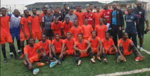 Nigerian premier league stars and FC Ebedei team picture 
