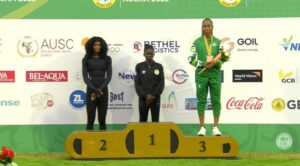 African Games 100m W medal presentation