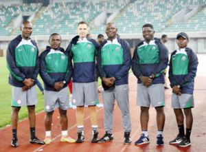 Augustine Eguavoen and the Nigeria Coaching Crew