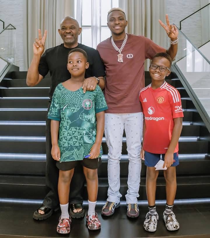 Osimhen scores to celebrate the Elumelu Twins' birthday
