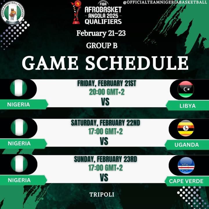 2025 Afrobasket Qualifiers Match Schedule