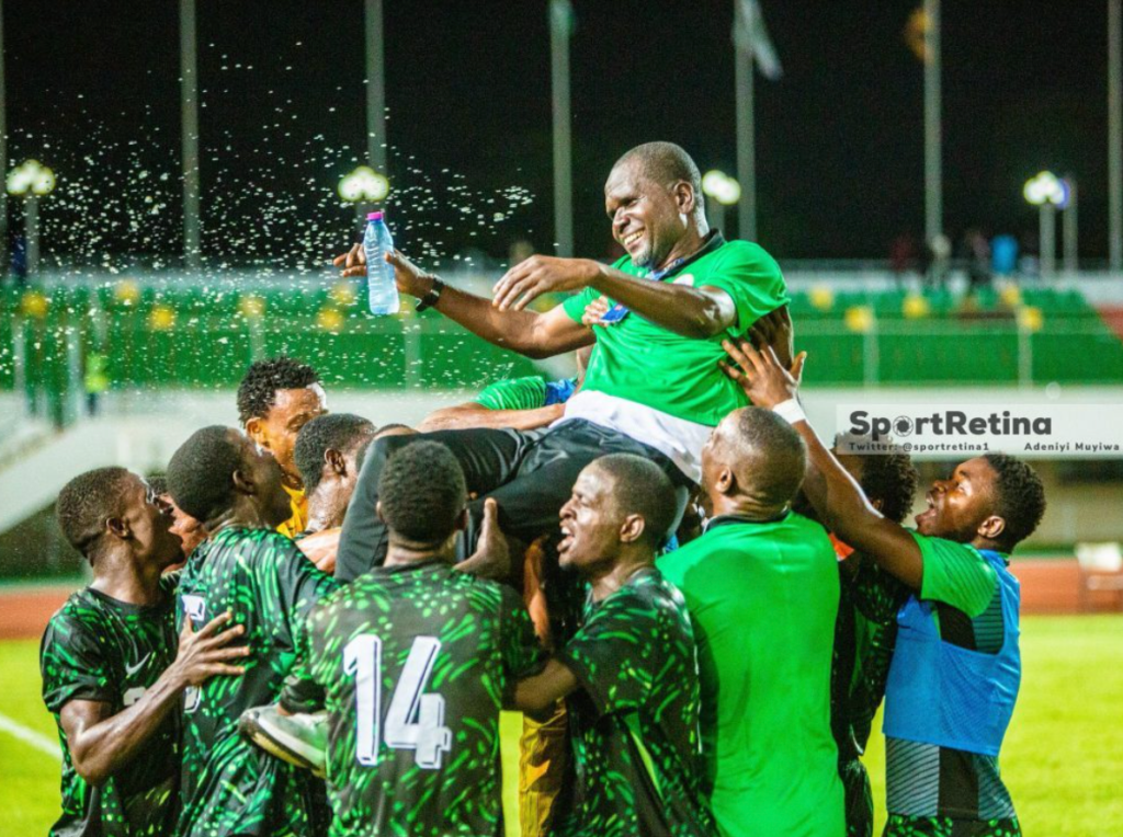 Flying Eagles Celebrate Coach