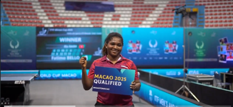Fatimo Bello Secures Qualification For ITTF World Cup In Macao Fatimo Bello
