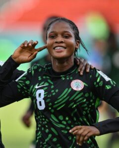Shakirat Moshood scored first for Nigeria