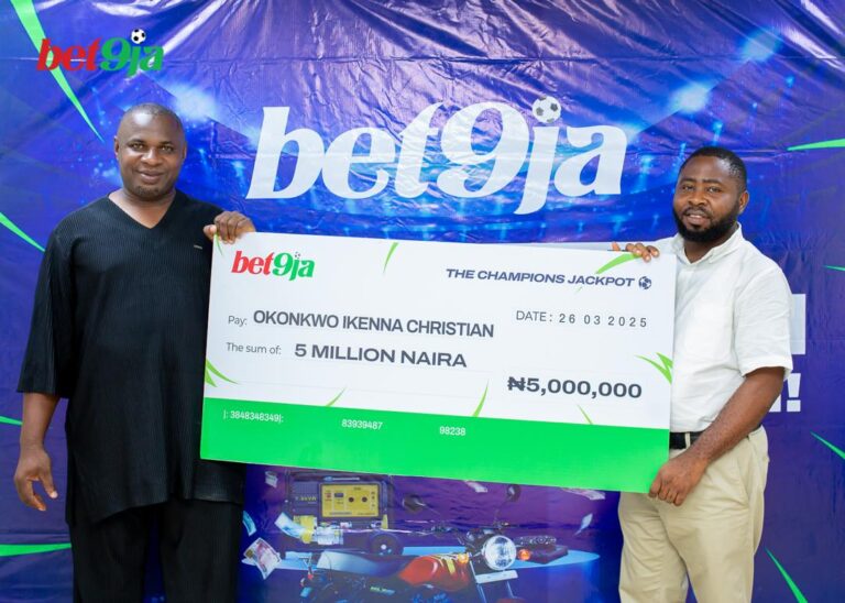 Mr. Ikenna Okonkwo, won ₦5m in the ongoing UEFA Champions League (UCL) Jackpot capaign by Bet9ja.