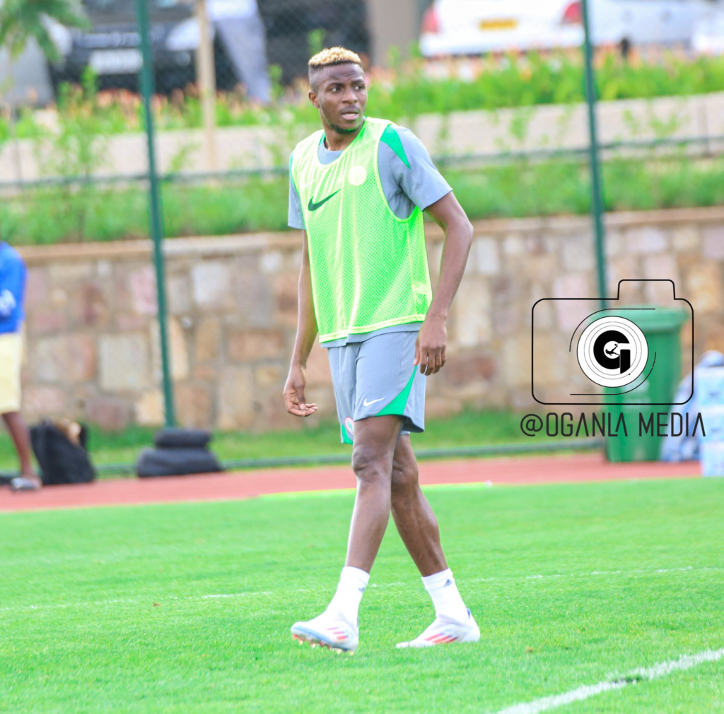 Victor Osimhen in training in Rwanda