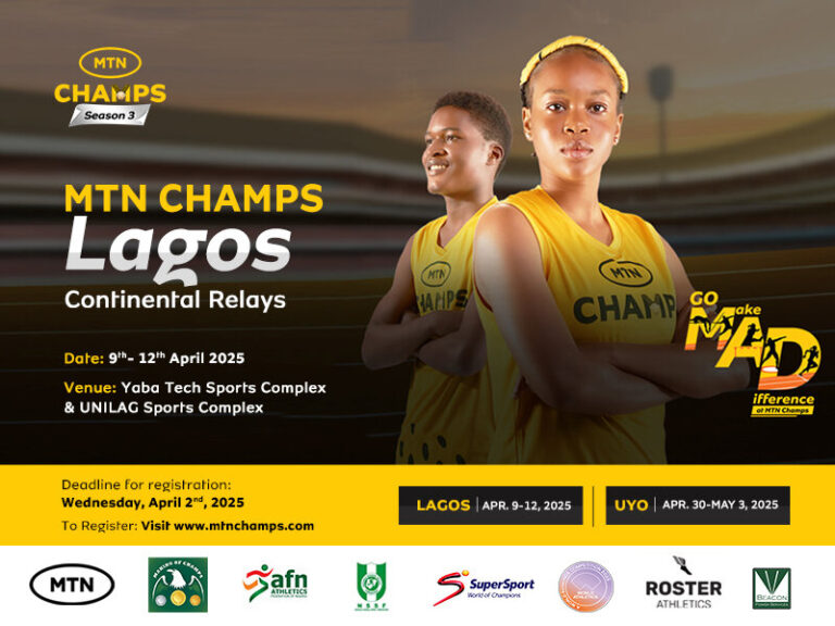 Countdown: MTN CHAMPS Continental Relays, Lagos Surpasses 2,000 Registrations MTN Champs Continental Relay