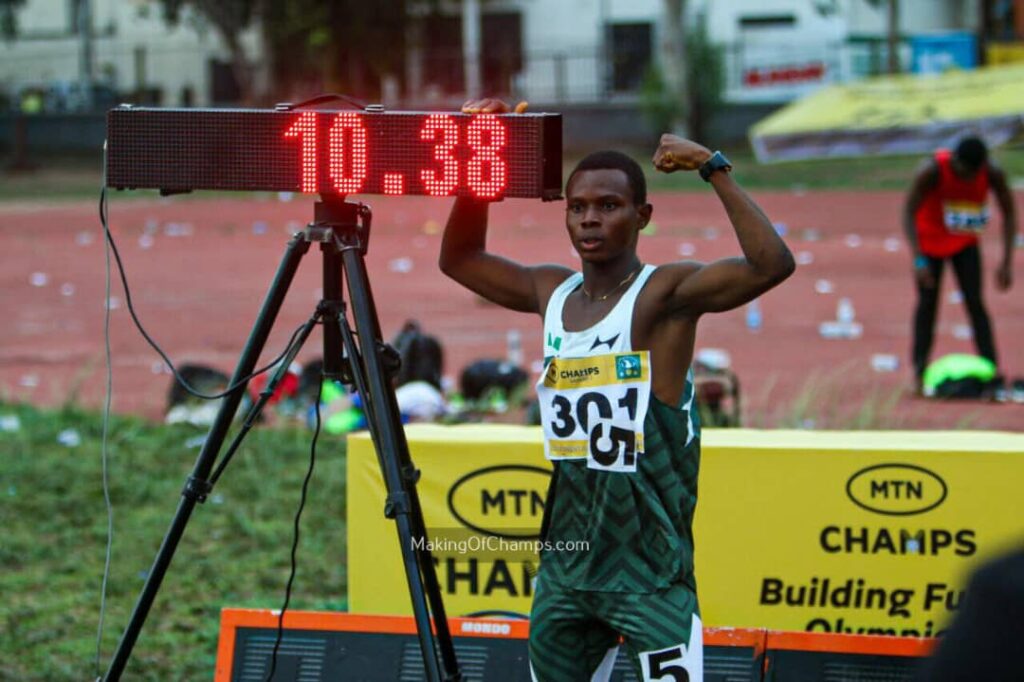 Caleb wins boys 100m at MTN Champs Lagos