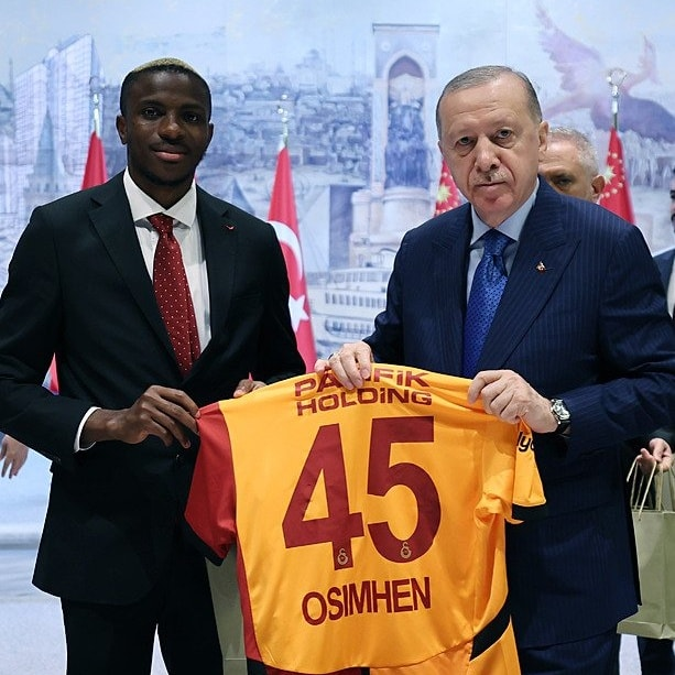 Osimhen Takes Turkish League: meeting president Erdogan