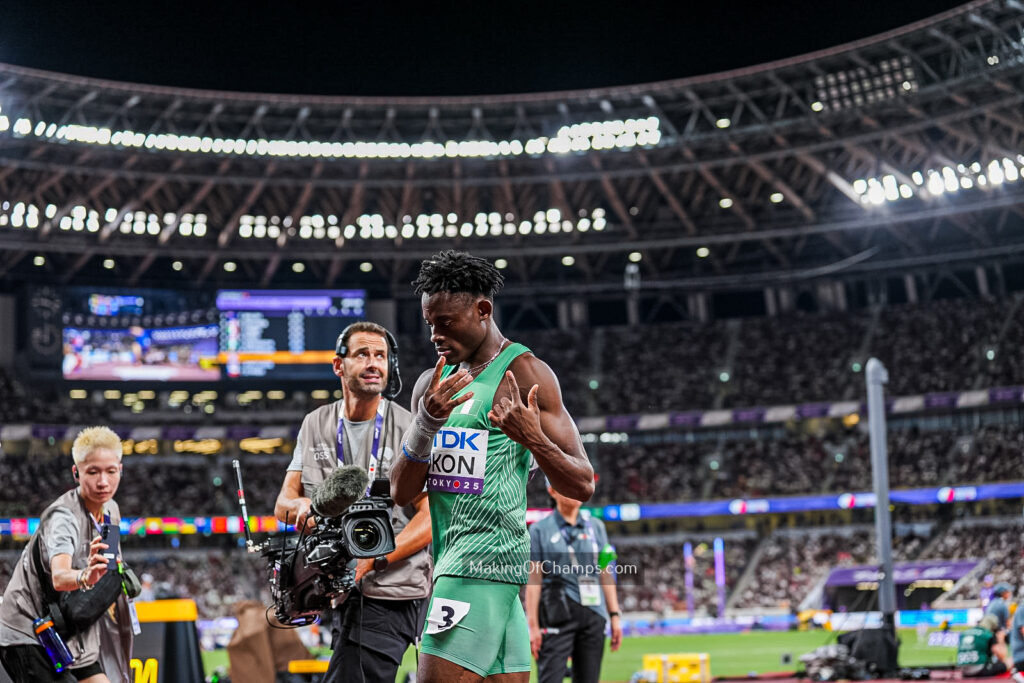 Israel Okon at the Athletics World Chmapionships