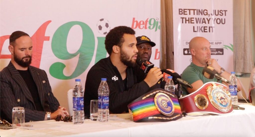 Moses Itauma at the Bet9ja press conference
