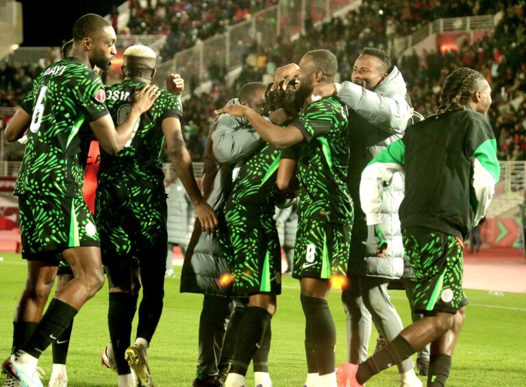 Nigeria Edges Tunisia In A Nervy Battle of The Eagles Ademola Lookman celebrates his second 2025 AFCON goal