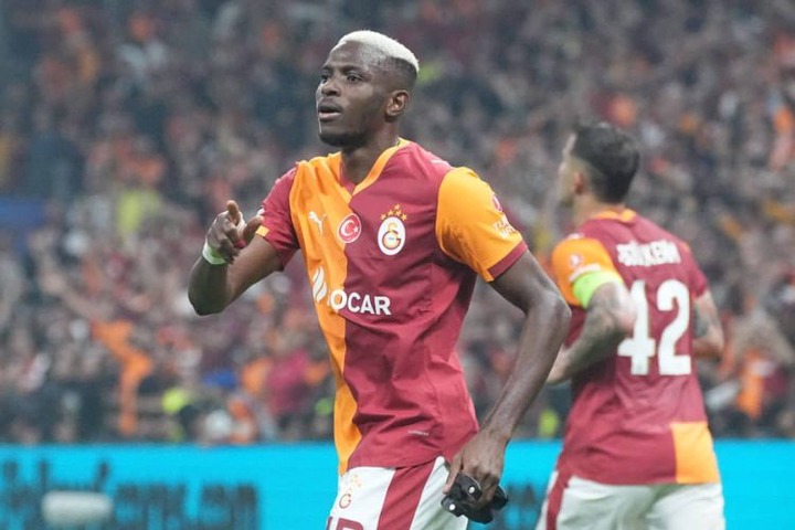 Victor celebrates Goal
