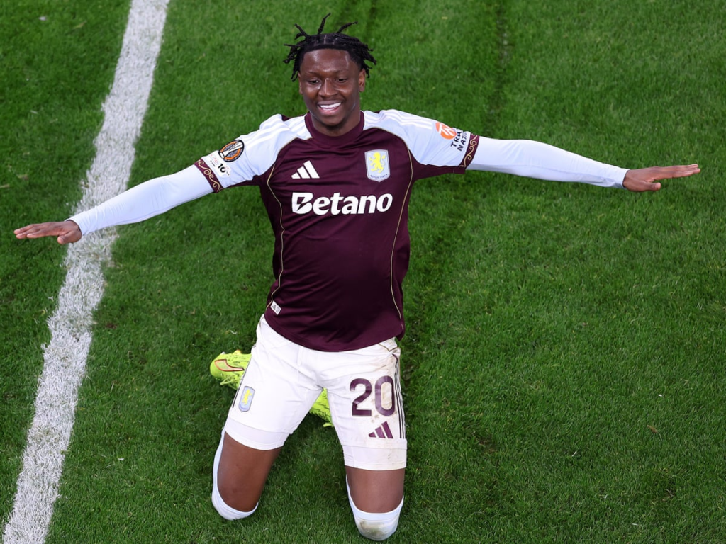 Aloba celebrates his debut goal
