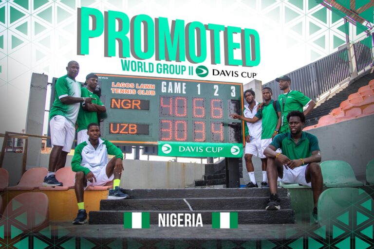 Davis Cup: Daniel Adeleye Powers Nigeria Into ITF World Group Two Team Nigeria Davis Cup Promotion.