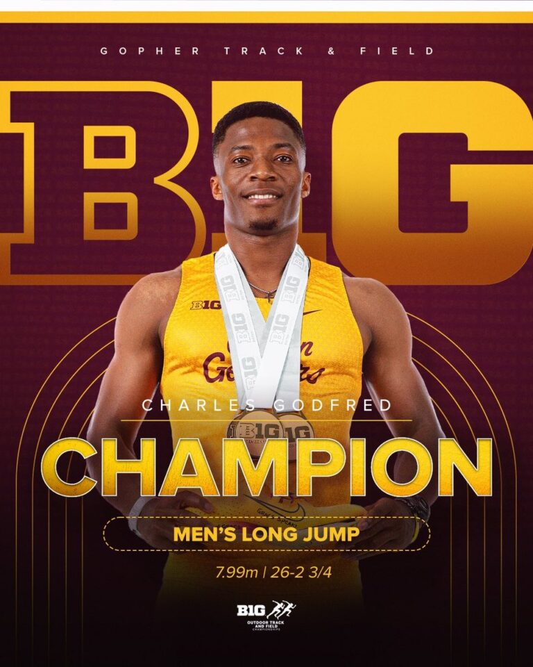 Charles Godfred: Back-To-Back-To Back Big Ten Long-jump King Charles Godfred