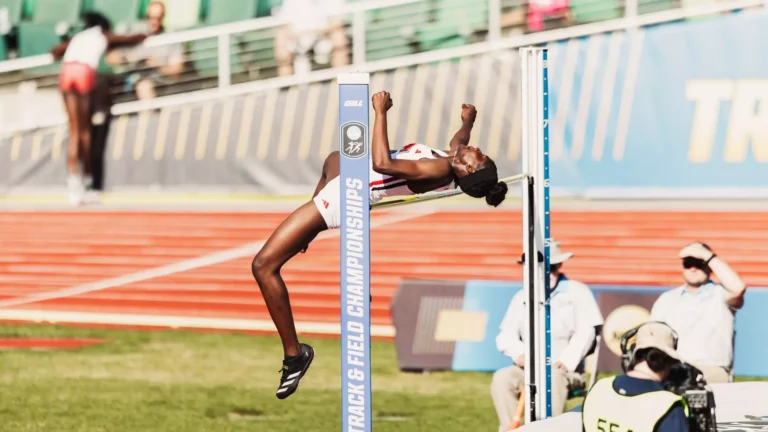 Undefeated Temitope Adeshina Claims First NCAA Outdoor High Jump Crown Temitope Adeshina crowns Unbeaten Season with first NCAA Outdoor High jump Crown