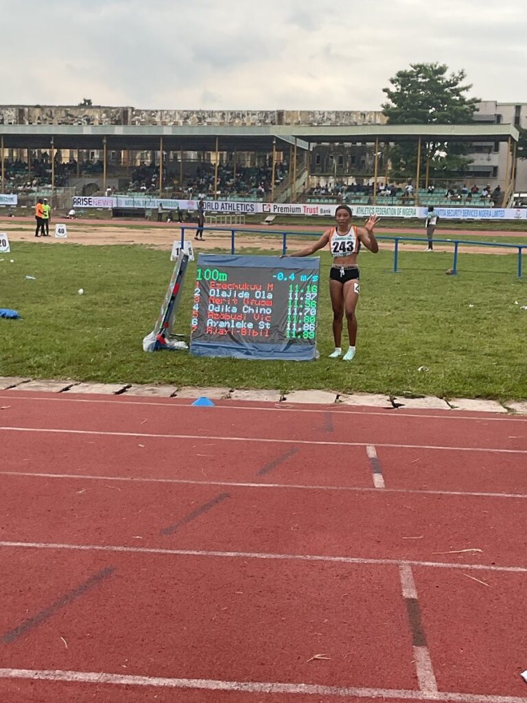 Miracle Announces herself at the Nigerian Commonwealth Games Trials in Lagos