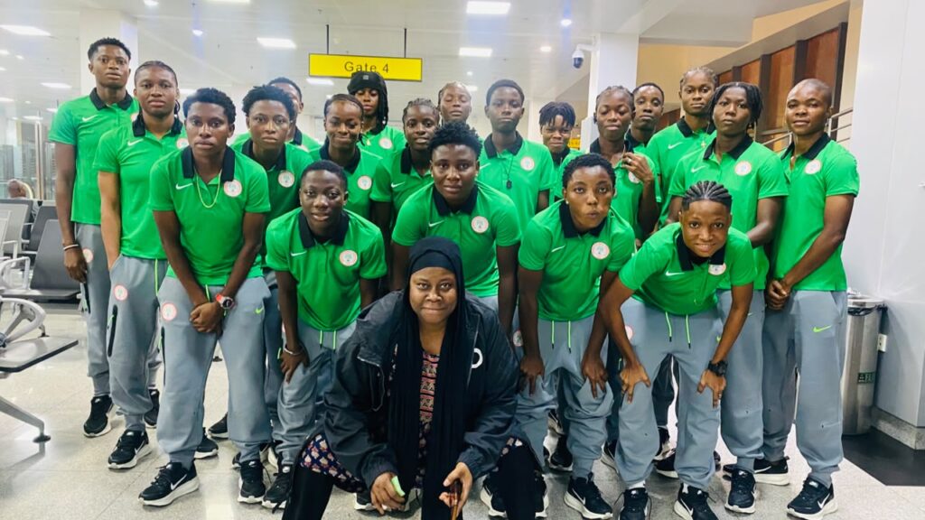 Falconets World Cup Squad at the airport