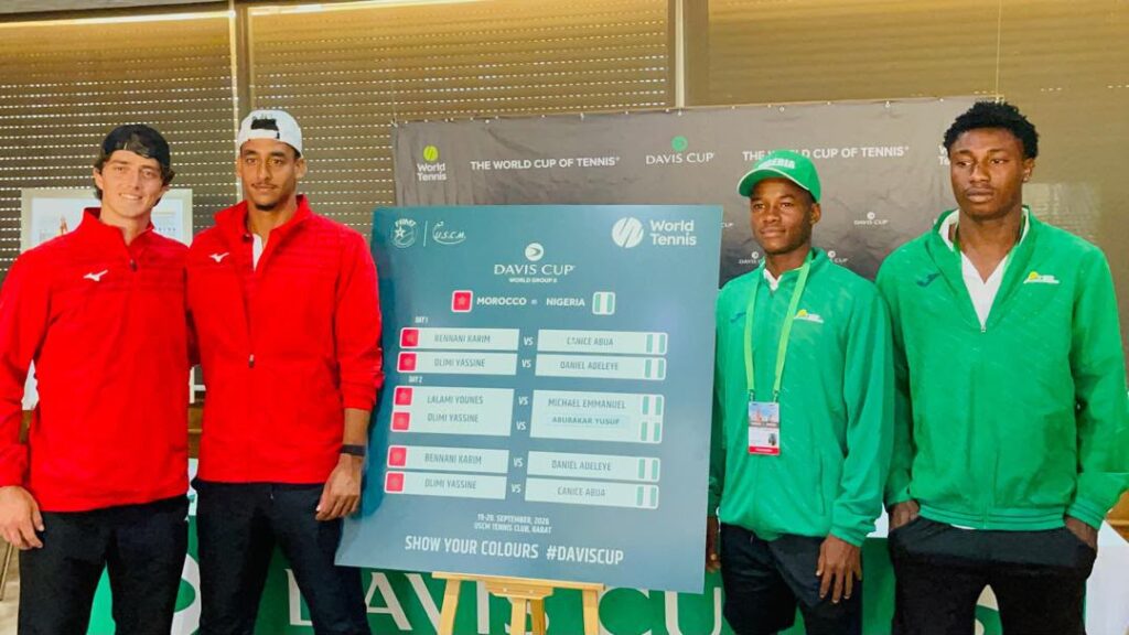 Nigeria and Morocco players at the official draws of the Davis Cup
